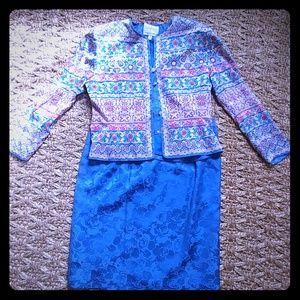 Plus size vintage Adrianna Papell 2 piece suit